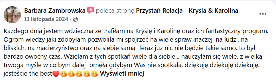 Opinia Barbary o zmianie spojrzenia na macierzyństwo i siebie