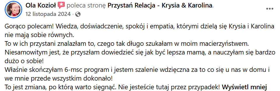 Opinia Oli o wiedzy, spokoju i empatii