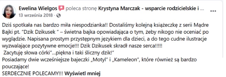 Opinia rodzica o serii Mądre Bajki Krystyny Marczak
