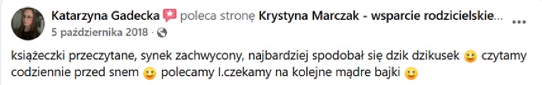 Opinia rodzica o serii Mądre Bajki Krystyny Marczak