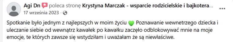 Opinia klientki o coachingu rodzicielskim