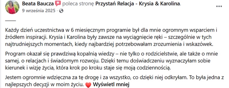 Opinia mamy o programie mentoringowym