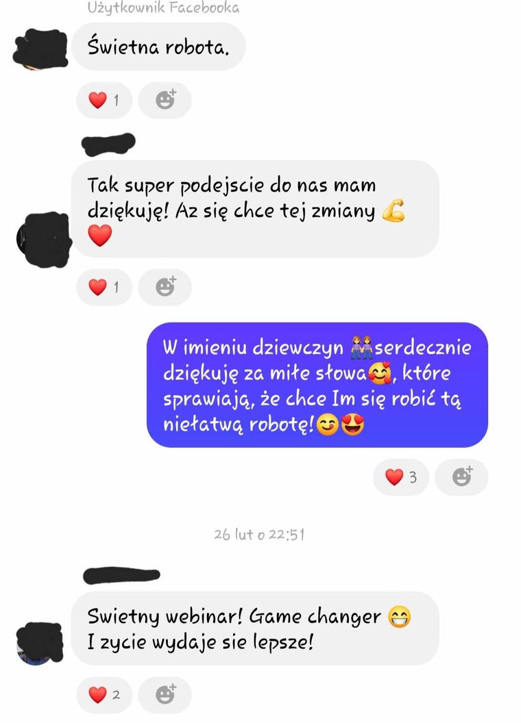 Opinia uczestniczki o wsparciu Krystyny Marczak