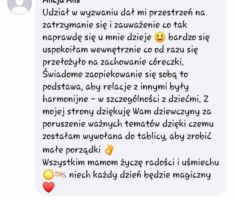 Opinia uczestniczki o Krystynie Marczak