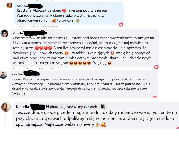 Opinia mamy o wsparciu Krystyny Marczak