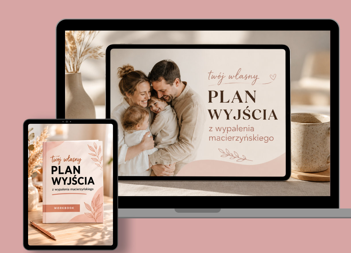 Kurs Plan Wyjścia na laptopie i workbook